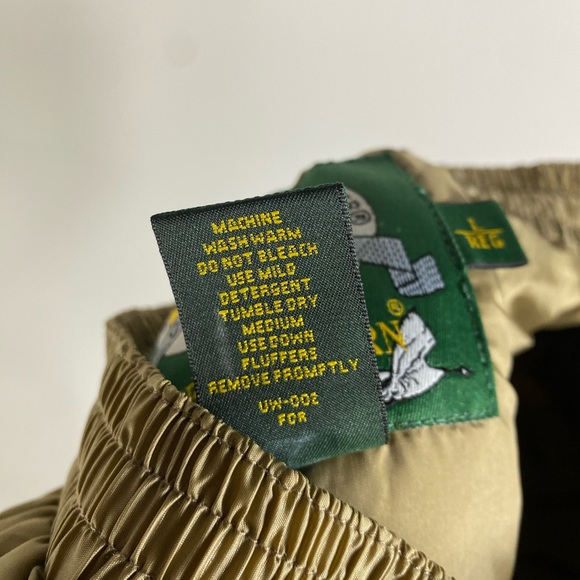 CABELA’S Vintage Duck Down Insulated Zip Fly Quilted Hunting Pants Base Layer L - Picture 7 of 9